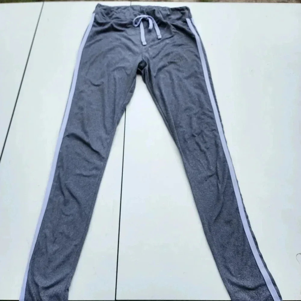 Rue 21 Bossy Joggers Womens Gray White Strerch Pull On Sweatpants Sz M P5